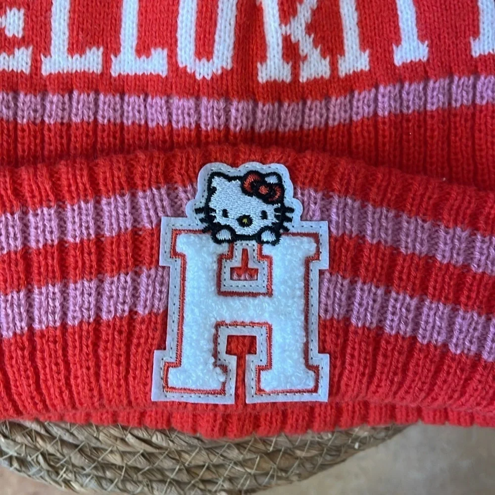 Hello Kitty Red Knit Beanie